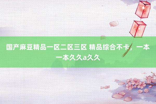 国产麻豆精品一区二区三区 精品综合不卡，一本一本久久a久久