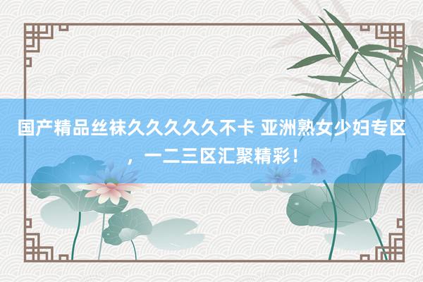 国产精品丝袜久久久久久不卡 亚洲熟女少妇专区，一二三区汇聚精彩！