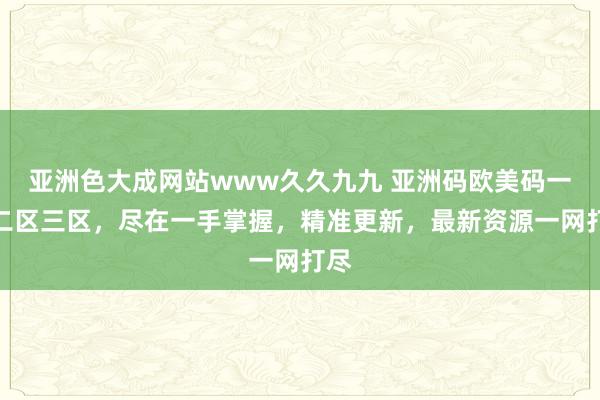 亚洲色大成网站www久久九九 亚洲码欧美码一区二区三区，尽在一手掌握，精准更新，最新资源一网打尽
