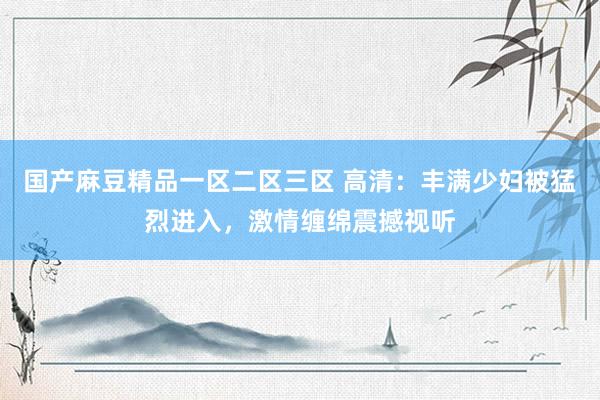 国产麻豆精品一区二区三区 高清：丰满少妇被猛烈进入，激情缠绵震撼视听