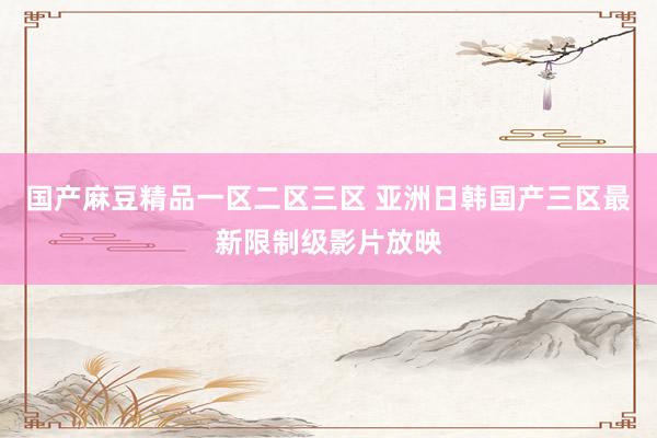 国产麻豆精品一区二区三区 亚洲日韩国产三区最新限制级影片放映