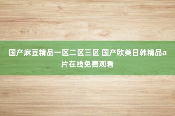 国产麻豆精品一区二区三区 国产欧美日韩精品a片在线免费观看