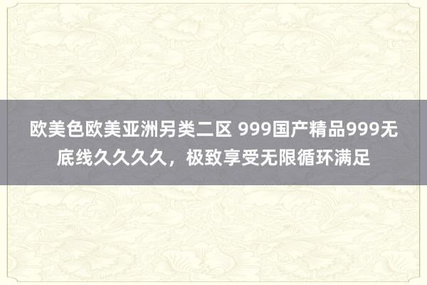 欧美色欧美亚洲另类二区 999国产精品999无底线久久久久，极致享受无限循环满足