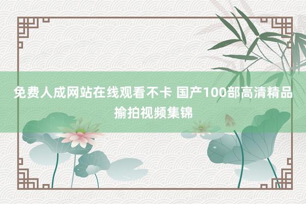 免费人成网站在线观看不卡 国产100部高清精品揄拍视频集锦