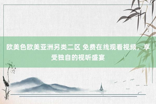欧美色欧美亚洲另类二区 免费在线观看视频，享受独自的视听盛宴