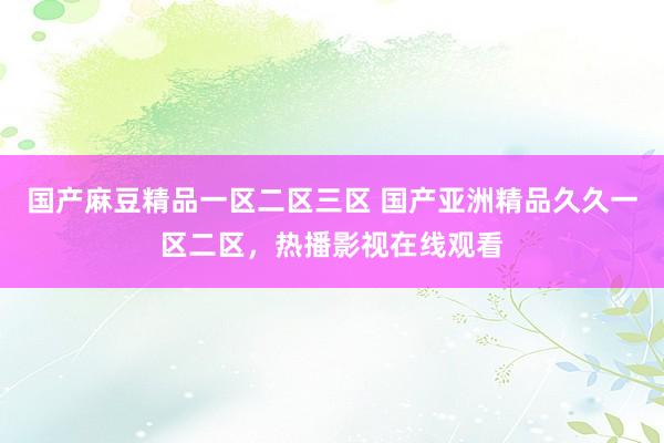 国产麻豆精品一区二区三区 国产亚洲精品久久一区二区，热播影视在线观看