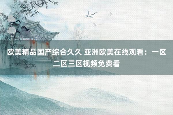 欧美精品国产综合久久 亚洲欧美在线观看：一区二区三区视频免费看